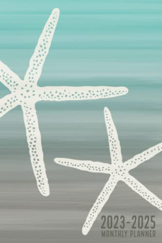3-Year Planner 2023-2025 with a Starfish Beach Cover 6x9 Size