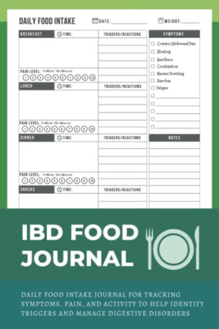 IBD Food Journal: Chronic Pain and Symptom Tracker Daily Food Journal