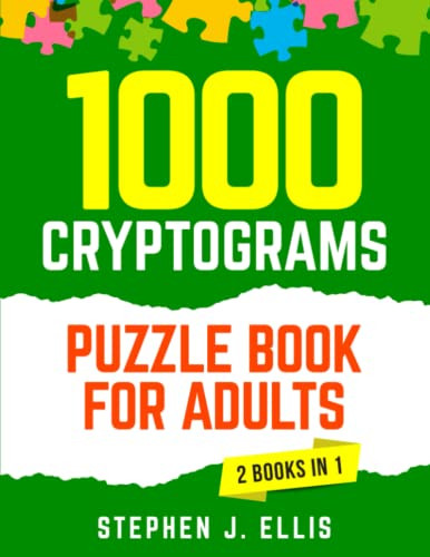 1000 Cryptograms Puzzle Book for Adults