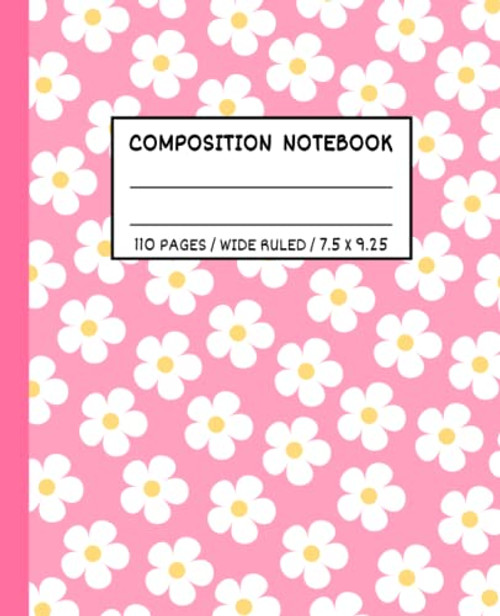 Cute Composition Notebook Wide Ruled