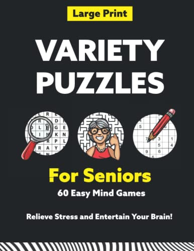 Large Print Variety Puzzles For Seniors