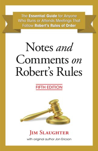Notes and Comments on Robert's Rules
