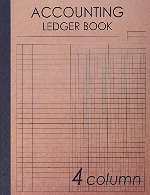Accounting Ledger Book 4 Column: 120 pages 8.5 x 11 inches
