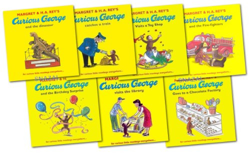 Curious George The Monkey Collection 7 Book Set Pack Series