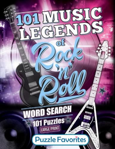 101 Music Legends of Rock 'n' Roll Word Search