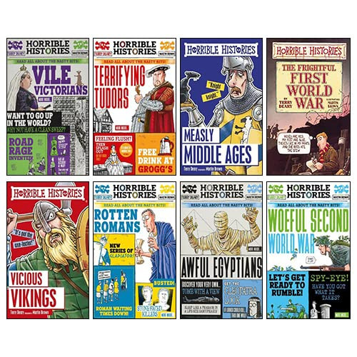 Horrible Histories Savage Collection 8 Books Set By Terry Deary