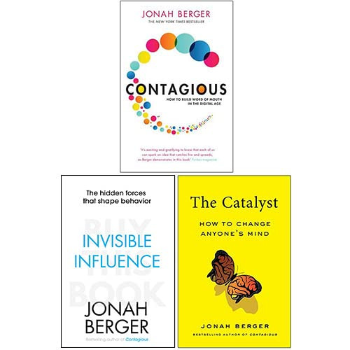 Jonah Berger Collection 3 Books Set - Contagious Invisible Influence
