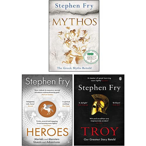 Stephen Fry Greek Myths Series 3 Books Collection Set