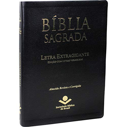 Biblia Sagrada - Letra Extra Gigante. Capa em Couro Bonded com Andice
