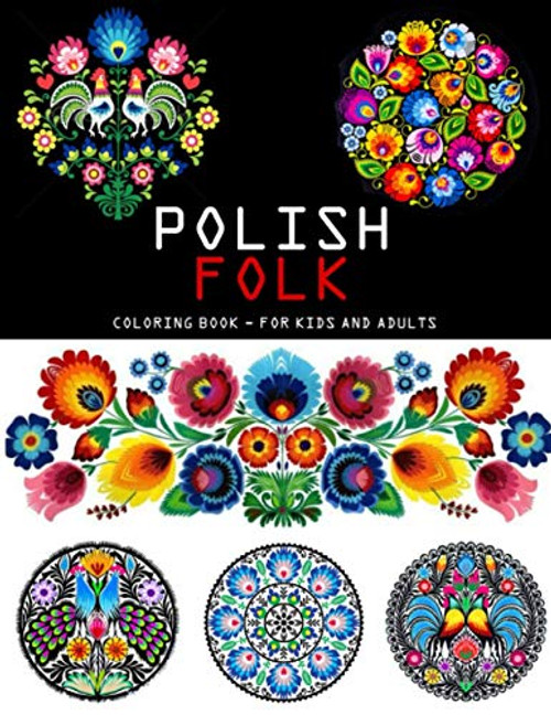 Creative Coloring Book Polish Folk Art 34 Sheets One Side Pictures