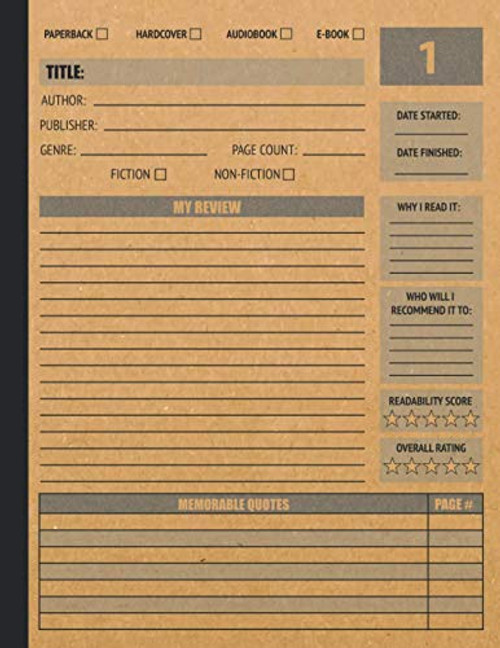 Reading Log: Basic | Reading Log Journal | Book Review Journal