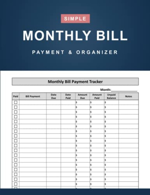 Monthly Bill Payment and Organizer
