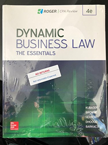 Dynamic Business Law the Essentials