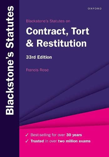 Blackstone's Statutes on Contract Tort & Restitution