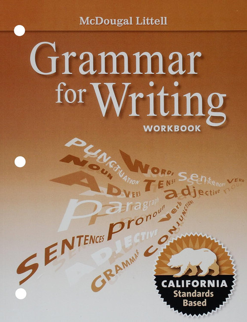 Literature Grammar for Writing Workbook Grade 9: Mcdougal Littell