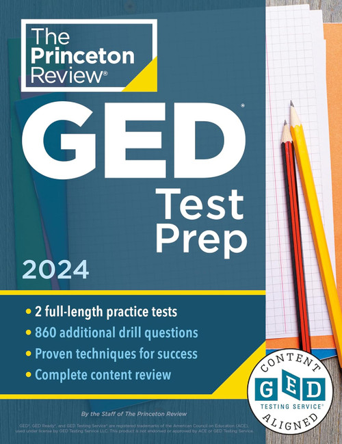 Princeton Review GED Test Prep 2024: 2 Practice Tests