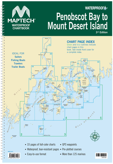 Penobscot Bay to Mount Desert Island MAPTECH Waterpoof Chartbook