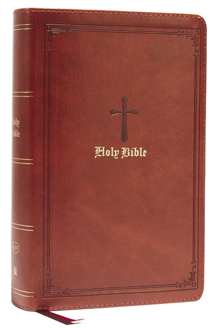 Large Print Single-Column Holy Bible with Cross References at the end