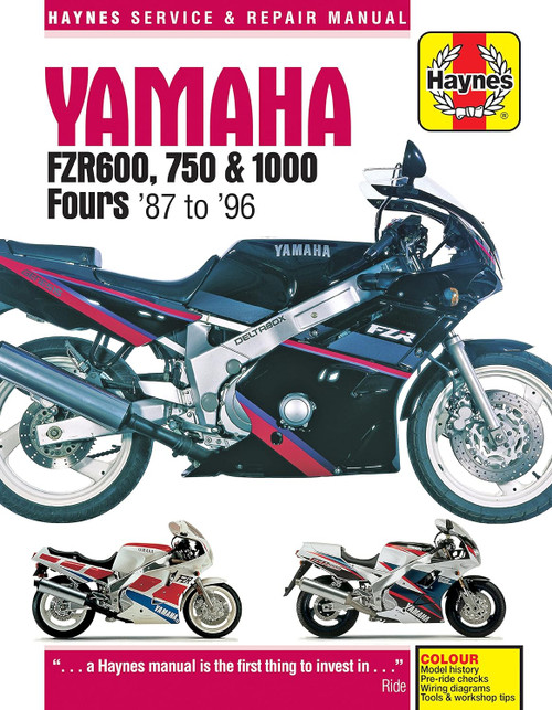 Yamaha FZR600 750 & 1000 Fours (87 - 96) Haynes Repair Manual
