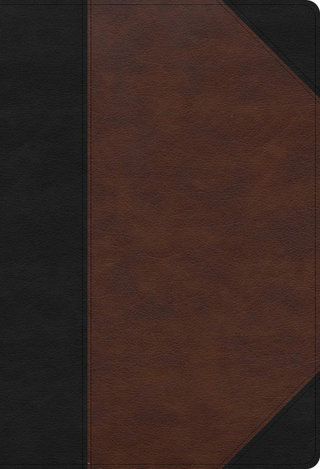 CSB Super Giant Print Reference Bible Black/Brown LeatherTouch