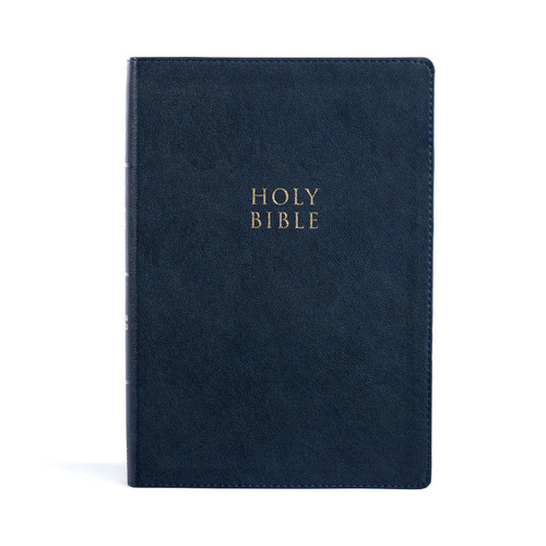 CSB Super Giant Print Reference Bible Navy LeatherTouch Red Letter