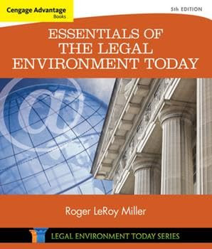Essentials of the Legal Environment Today Loose-leaf Version