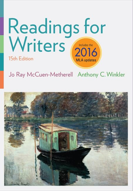 Readings for Writers 2016 MLA Update