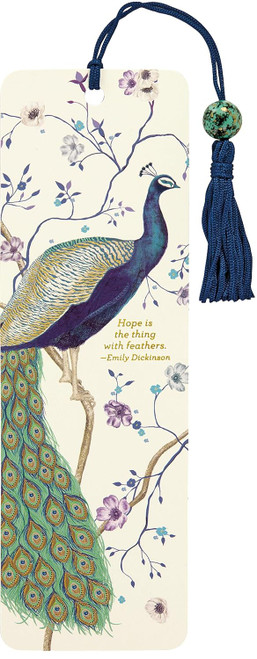 Peacock Beaded Bookmark