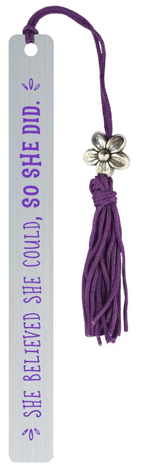 She Believed She Could So She Did Metal Bookmark
