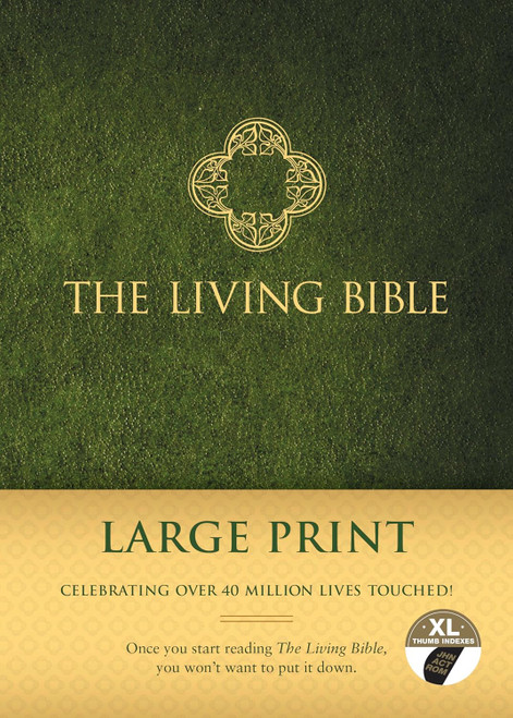 The Living Bible Large Print Edition (Hardcover Green Indexed)