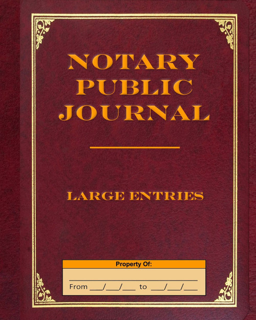 Notary Public Journal Large Entries