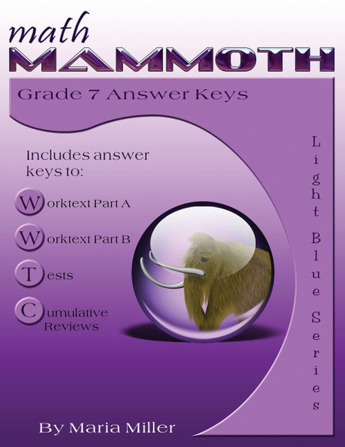 Math Mammoth Grade 7 Answer Keys