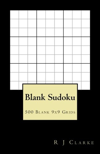 Blank Sudoku: 500 Blank 9x9 Grids