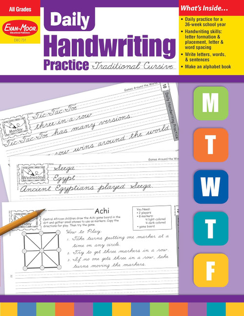 Daily Handwriting Practice: Traditional Cursive Kindergarten - Grade