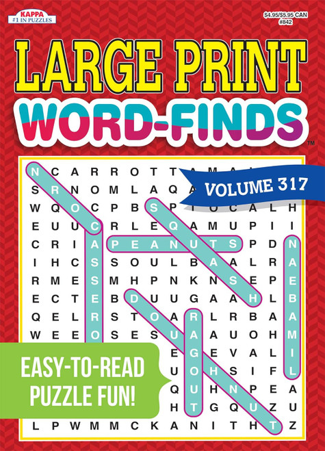 Large Print Word-Finds Puzzle Book-Word Search Volume 317