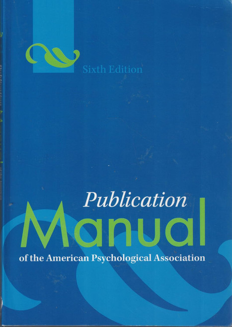 Publication Manual of the American Psychological Association