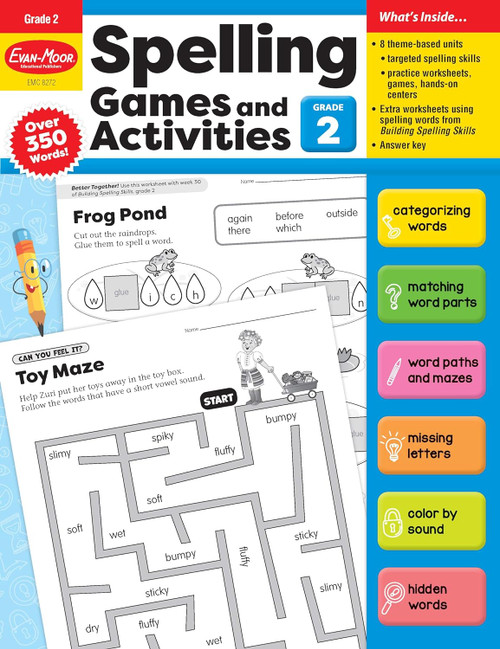 Evan-Moor Spelling Games and Activities Grade 2 - Classroom Resource