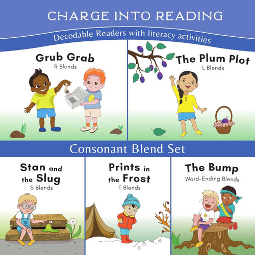 Charge into Reading Stage 2: Consonant Blends Decodable Reader Set