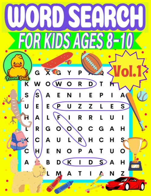 Word Search for Kids Ages 8-10 Vol1 by Round Duck