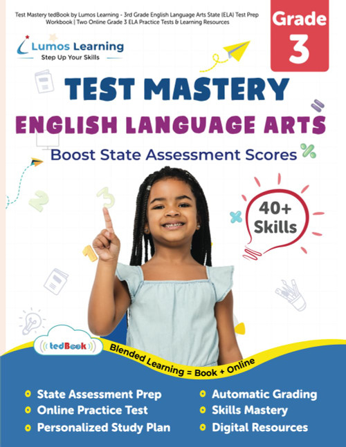 Test Mastery tedBook by Lumos Learning - 3rd Grade English Language