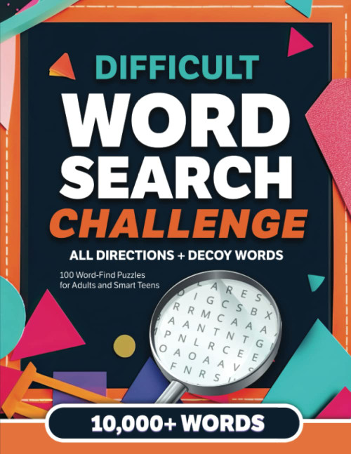 Difficult Word Search Challenge ' 100 Themed Word-Find Puzzles for