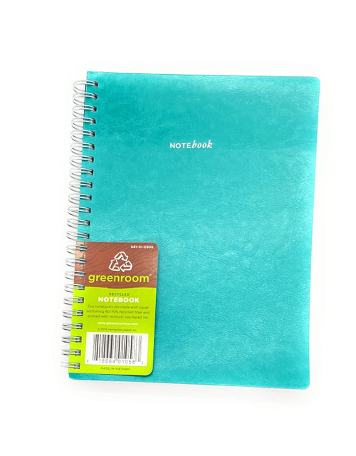 GreenRoom Spiral Journal - Flexible Leather Cover Size 6'' X 8''