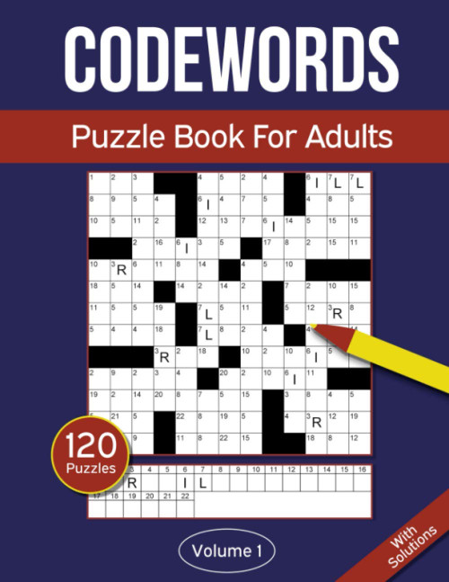 Codewords Puzzle Book For Adults: Code Breaker Puzzle Book With 120