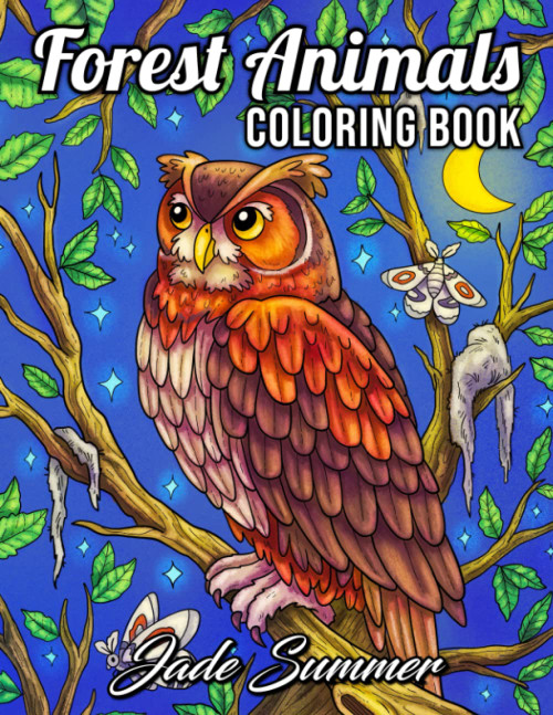 Forest Animals: An Adult Coloring Book with 50 Adorable Images of