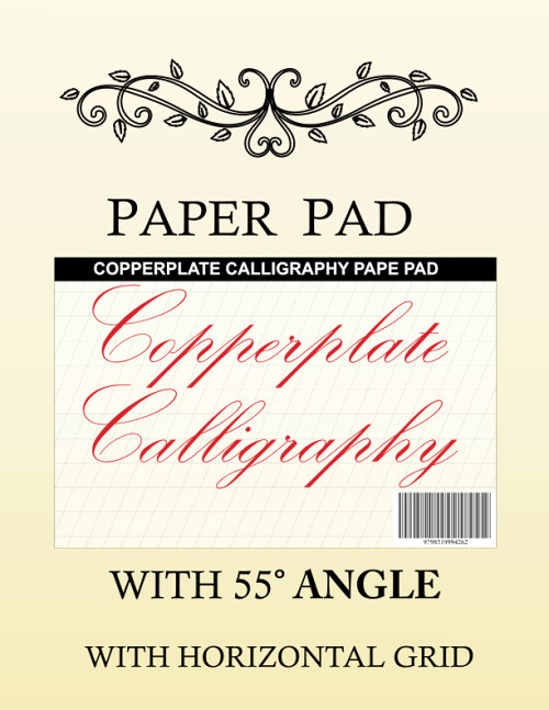 ASK Copperplate Calligraphy Paper Pad with 55 degree Slant Angle