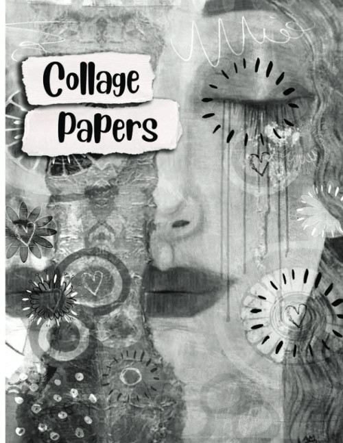 Collage Papers: 50 Original Black & White Collage Paper Samples For