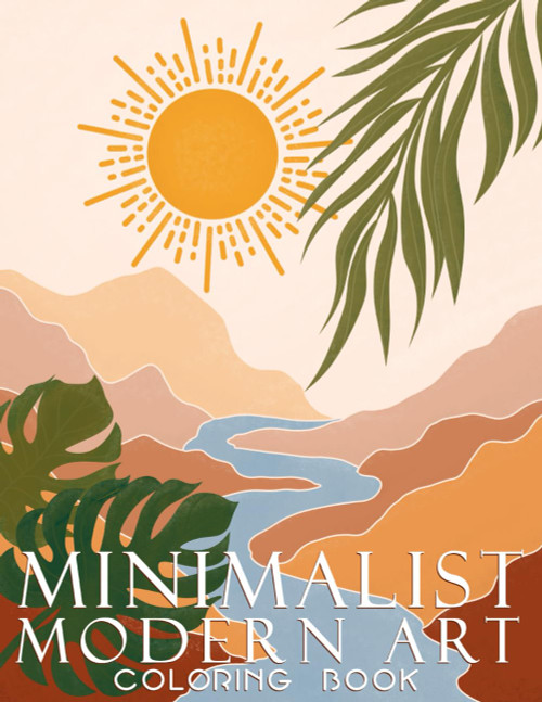 Minimalist Modern Art: Boho Decor Relaxation & Stress Relief Coloring