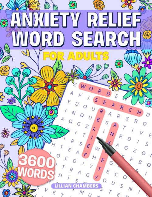 Anxiety Relief Word Search For Adults
