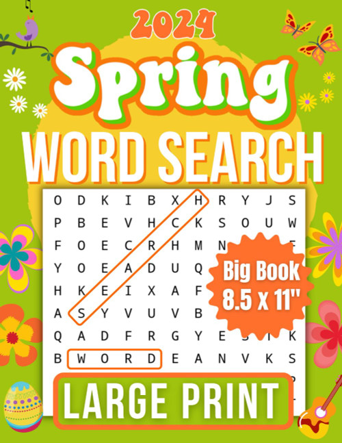 Spring Word Search Large Print