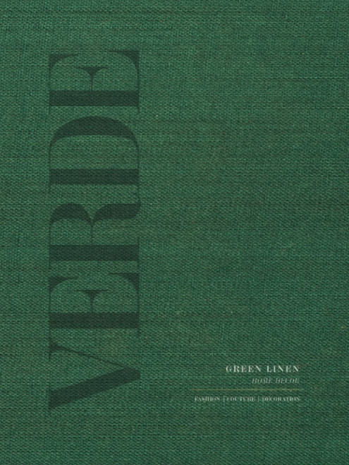 Verde - Green Linen Decorative Book